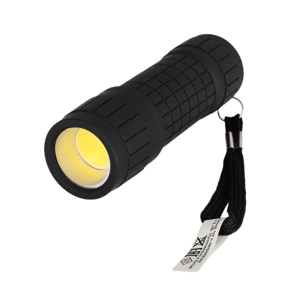 Фонарь универсальный Ultraflash LED16011 3W COB от батареек IP44 черный (1/6/96)