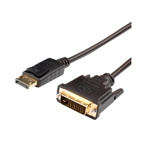 Кабель Atcom AT9504 DVI-D 25 (m)-DisplayPort (m) 1.8м силикон 1080P черный в пакете (1/100)