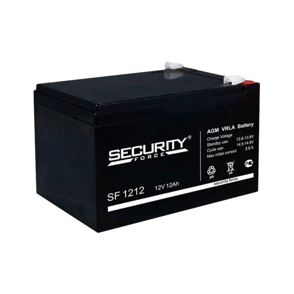 Аккумулятор свинцово-кислотный Security Force SF 1212 12V 12Ah (1/4)