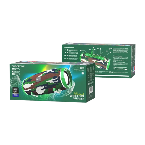 Портативная колонка Borofone BR3 bluetooth 5.0 microSD хаки (1/40)