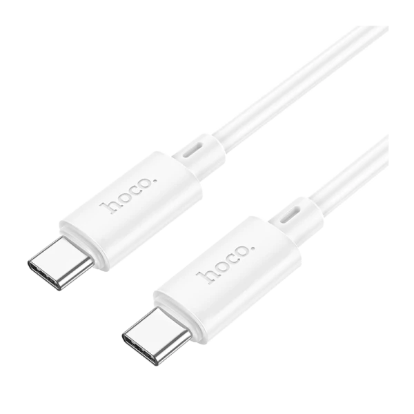 Кабель HOCO X88 Type-C (m)-Type-C (m) 1.0м 60W ПВХ белый (1/420)