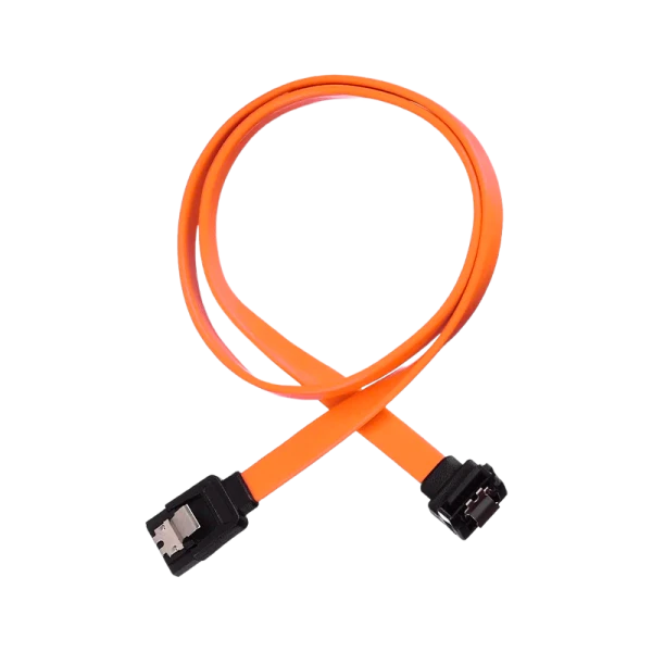 Кабель GoPower SATA (m)-SATA (m) 0.5м силикон ver.3.0 оранжевый в пакете (1/250)