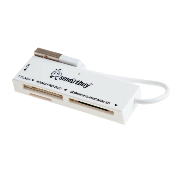 Картридер Smartbuy 717 USB2.0 SD/microSD/MS/M2 белый