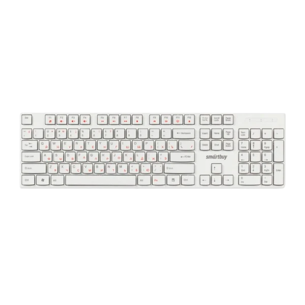 Клавиатура проводная Smartbuy 238 ONE классическая USB 1.5м мультимед. белый (1/20)