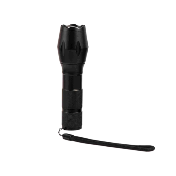 Фонарь универсальный Облик 206 10W 1LED от батареек 3 режима+ZOOM черный