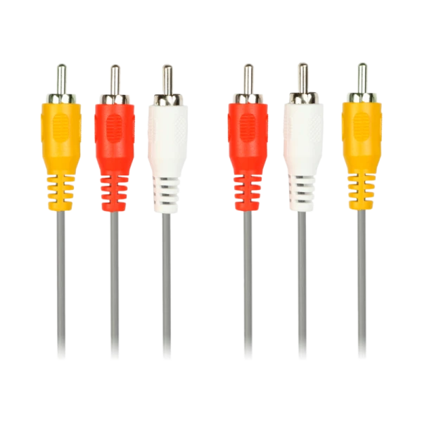 Кабель Smartbuy KA-233 3xRCA (m)-3xRCA (m) 3.0м силикон черный (1/125)