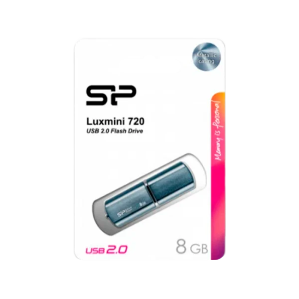 Флеш-накопитель Silicon Power LuxMini 720 8GB USB2.0 пластик синий