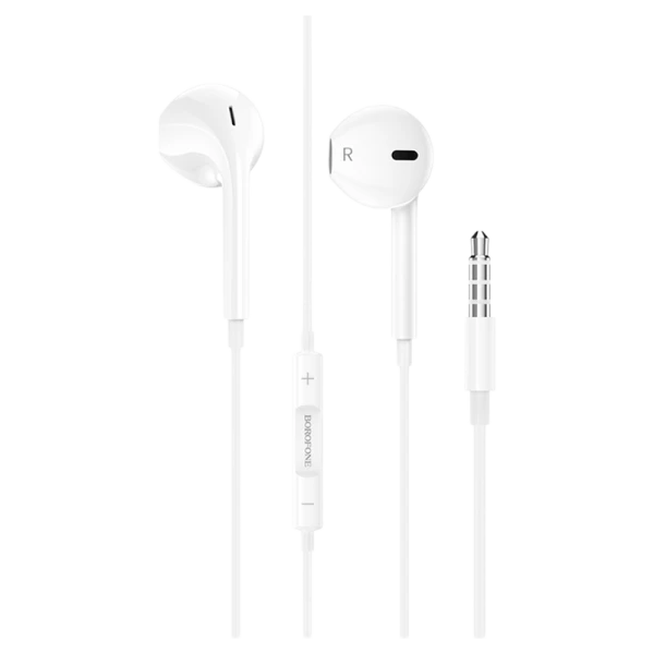 Наушники вставные Borofone BM82 с микр. белый (1/76/304)