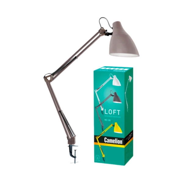 Светильник настольный Camelion KD-335 40W 230V E27 струбцина тауп (1/12)