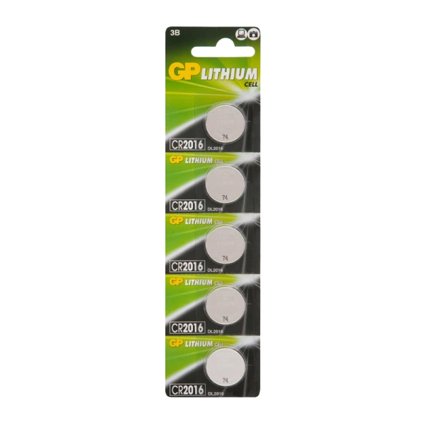 Батарейка GP CR2016 BL5 Lithium 3V (5/100/2000) R