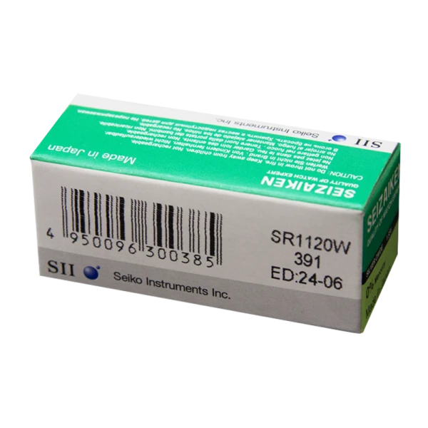 Батарейка SEIZAIKEN 391 (SR1120W) Silver Oxide 1.55V (1/10/100/1000)