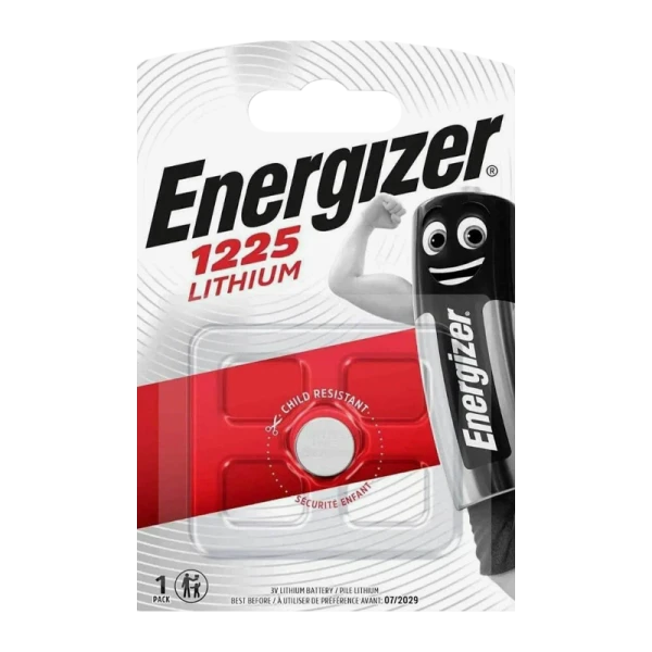 Батарейка Energizer CR1225 BL1 Lithium 3V (1/10/140)