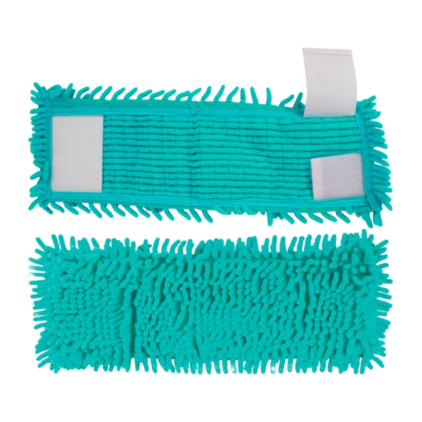 Насадка для швабры Рыжий кот MopM4-H «Лапша» микрофибра 44х14см с карманами бирюзовый (1/5/100)