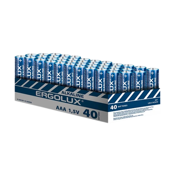 Батарейка Ergolux LR03 AAA BOX40 Alkaline 1.5V (40/480)