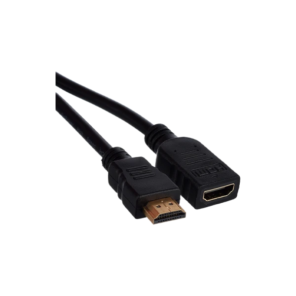 Кабель GoPower удлинитель HDMI 2.0 (m)-HDMI (f) 0.5м ПВХ черный Premium Zip-Lock c подвесом (1/250)