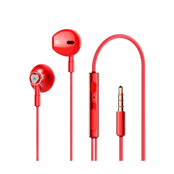Наушники внутриканальные Lenovo HF140 с микр. красный