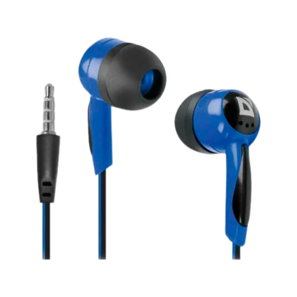 Наушники внутриканальные Defender 604 Basic черный голубой (1/50)