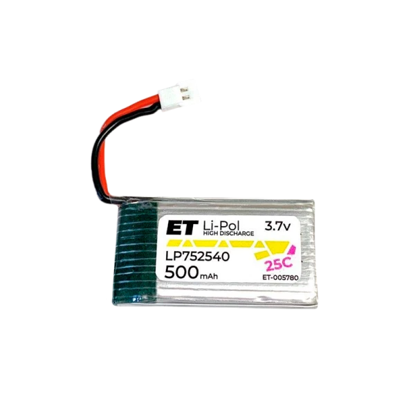Аккумулятор ET LP752540-20C Li-Pol, 3.7В, 500мАч (1/20)