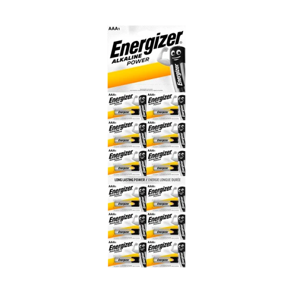 Батарейка Energizer Alkaline power LR03 AAA BL12 Alkaline 1.5V отрывные (12/120)