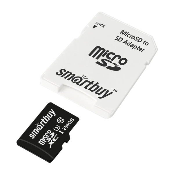 Карта памяти microSD Smartbuy 256GB Class10 UHS-I (U1) 80 МБ/сек без адаптера