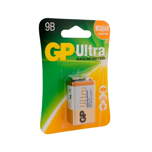 Батарейка GP ULTRA Крона 6LR61 BL1 Alkaline 9V (1/10/200)