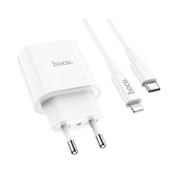 Сетевое З/У HOCO C94A Type-C 20W с кабелем Type-C-Lightning белый (1/13/130)