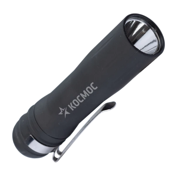*Фонарь универсальный Космос 120B 0.5W 1LED от батареек IP42 1 режим черный (1/24/144) 