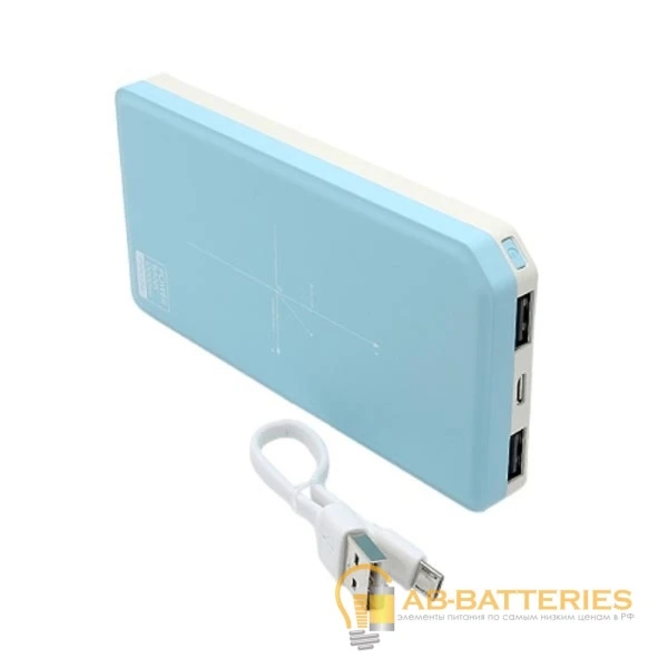 Внешний аккумулятор Proda PPP-33 Chicon 10000mAh 2.4A 2USB беспр. зар. Qi голубой