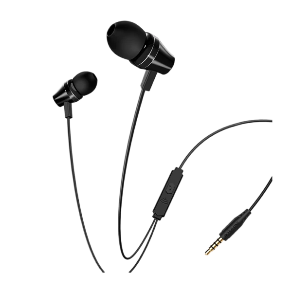Наушники внутриканальные Borofone BM38 с микр. черный (1/76/304)