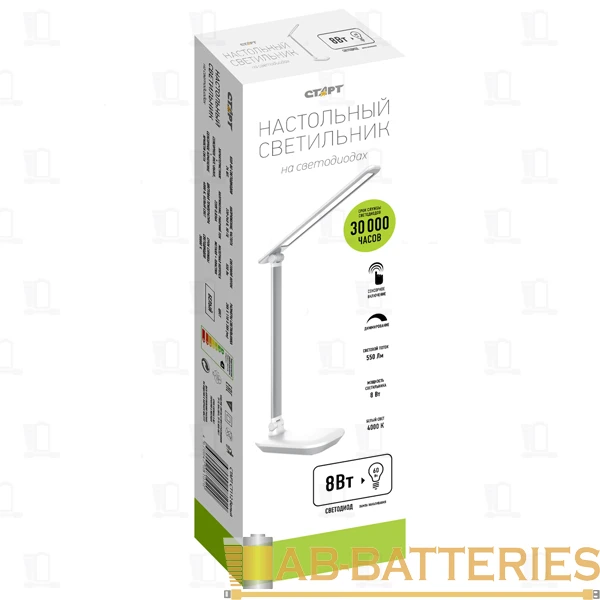 Светильник настольный Старт CT112 8W 220-240V на основании сенс. белый