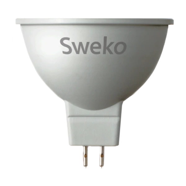 Лампа светодиодная Sweko MR16 GU5.3 7W 3000К 230V (1/5/100)