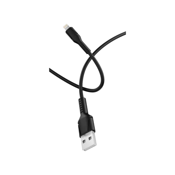 Кабель GoPower GP21L USB (m)-Lightning (m) 1.0м 2.4A силикон черный (1/200/800)