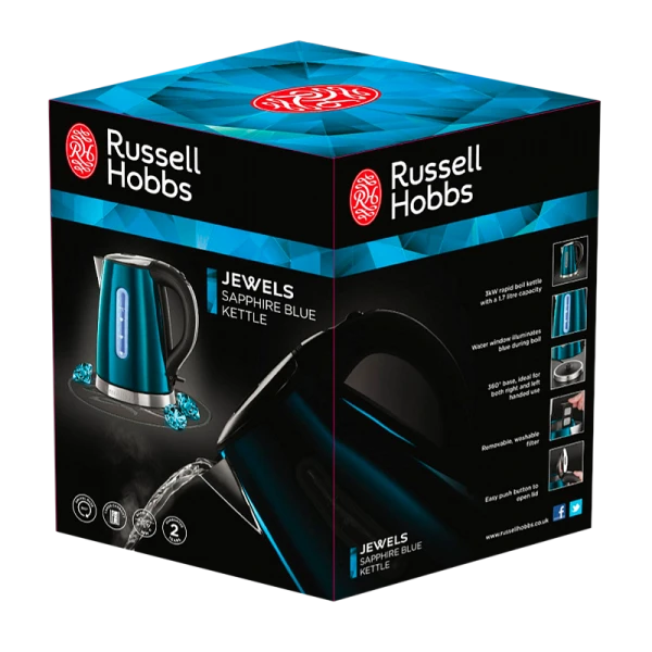 Электрочайник Russell Hobbs 18627-70 Jewels Sapphire 2400W 1.7л сапфировый