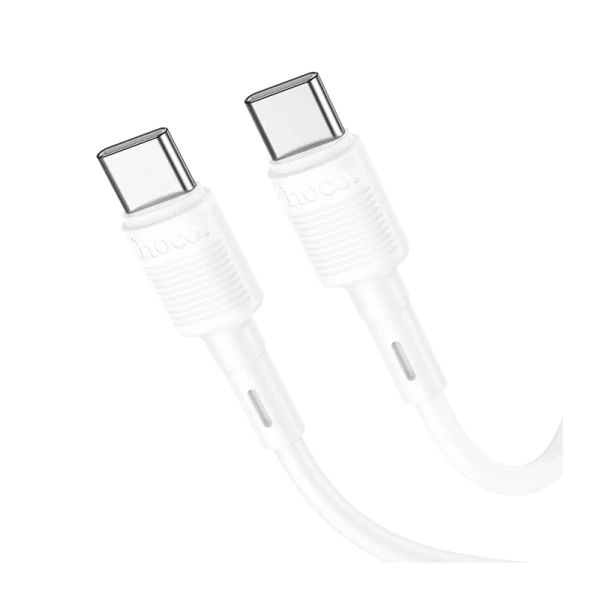 Кабель HOCO X83 Type-C (m)-Type-C (m) 1.0м 3.0A 60W ПВХ белый (1/33/330)