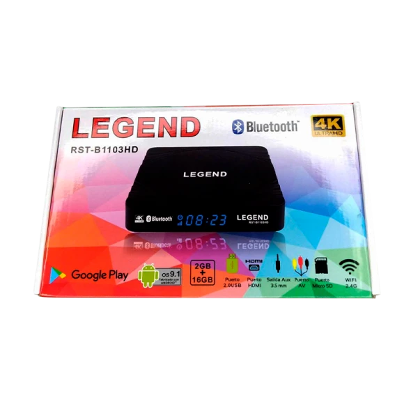 СМАРТ ТВ-приставка Legend RST-B1103HD Android 9.1 4К черный (1/20)