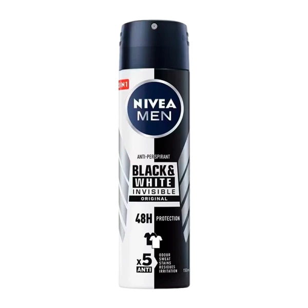 Дезодорант мужской Nivea BLACK&WHITE FRESH спрей 150мл ENG (1/12)