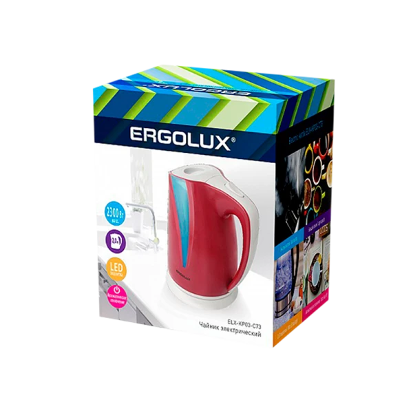 Электрочайник Ergolux ELX-KP03-C73 2300W 2.0л красный (1/8)