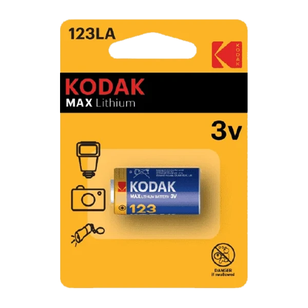Батарейка Kodak MAX CR123A BL1 Lithium (1/6/12/10800)