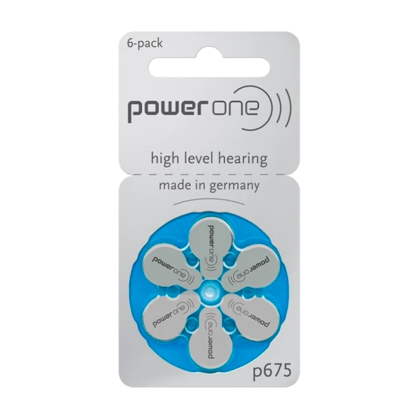 Батарейка PowerOne IMPLANT PRO+ ZA675 BL6 Zinc Air 1.45V (6/60/300)