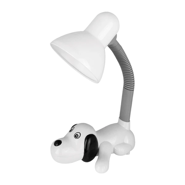 Светильник настольный Camelion KD-387 Собачка 40W 230V E27 на основании белый (1/16)