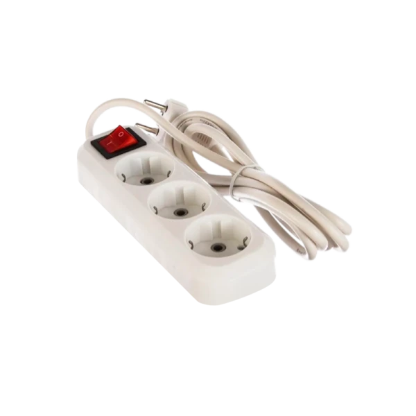 Удлинитель SPARK LUX 320 3р.С/З 16A 8.0м с выкл. белый (1/48)