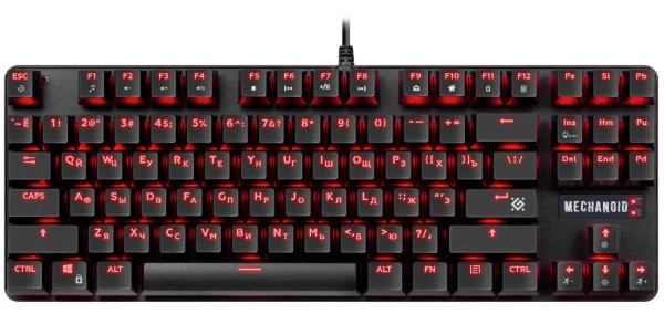 Клавиатура проводная Defender GK-581 MECHANOID игровая USB 1.5м черный (1/20)