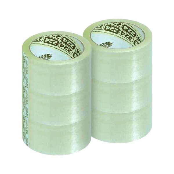 Скотч Noname ПП 48мм*120м 43мкм упаковочный акрил 6шт. прозрачный (1/6/24/36)