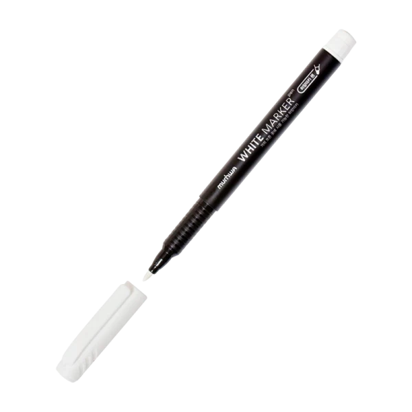 Маркер перманентный MunHwa WHITE MARKER WPM-05 1.0мм спирт белый (1/12/144/576)
