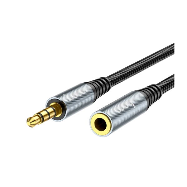 Кабель AUX HOCO UPA20 Jack 3.5mm (f)-Jack 3.5mm (m) 1.0м нейлон серый (1/31/310)