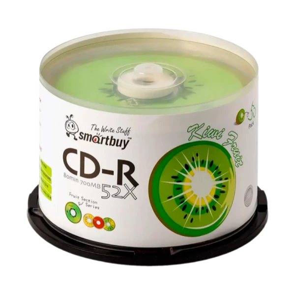 Диск CD-R Smartbuy Fresh-Kiwifruit 52x 80min 50шт. cake box (50/250)