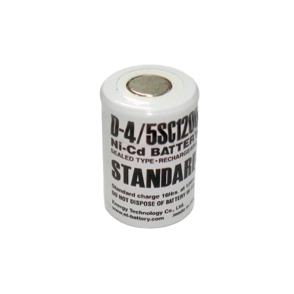 Аккумулятор ET D-4/5SC1200 23.0*34.0, 1.2В, 1200мАч, Ni-CD (1/25/600)