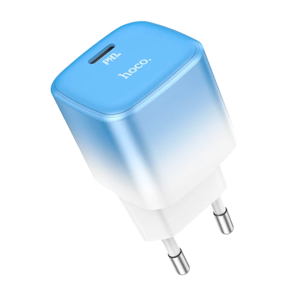 Сетевое З/У HOCO C101A Type-C 20W голубой (1/11/110)