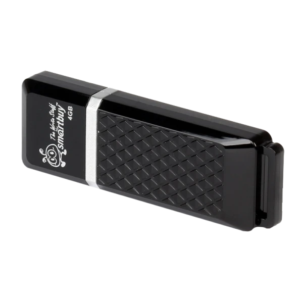 Флеш-накопитель Smartbuy Quartz 4GB USB2.0 пластик черный