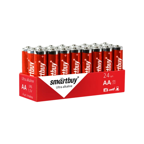 Батарейка Smartbuy LR6 AA Shrink 24 Alkaline 1.5V (24/480)